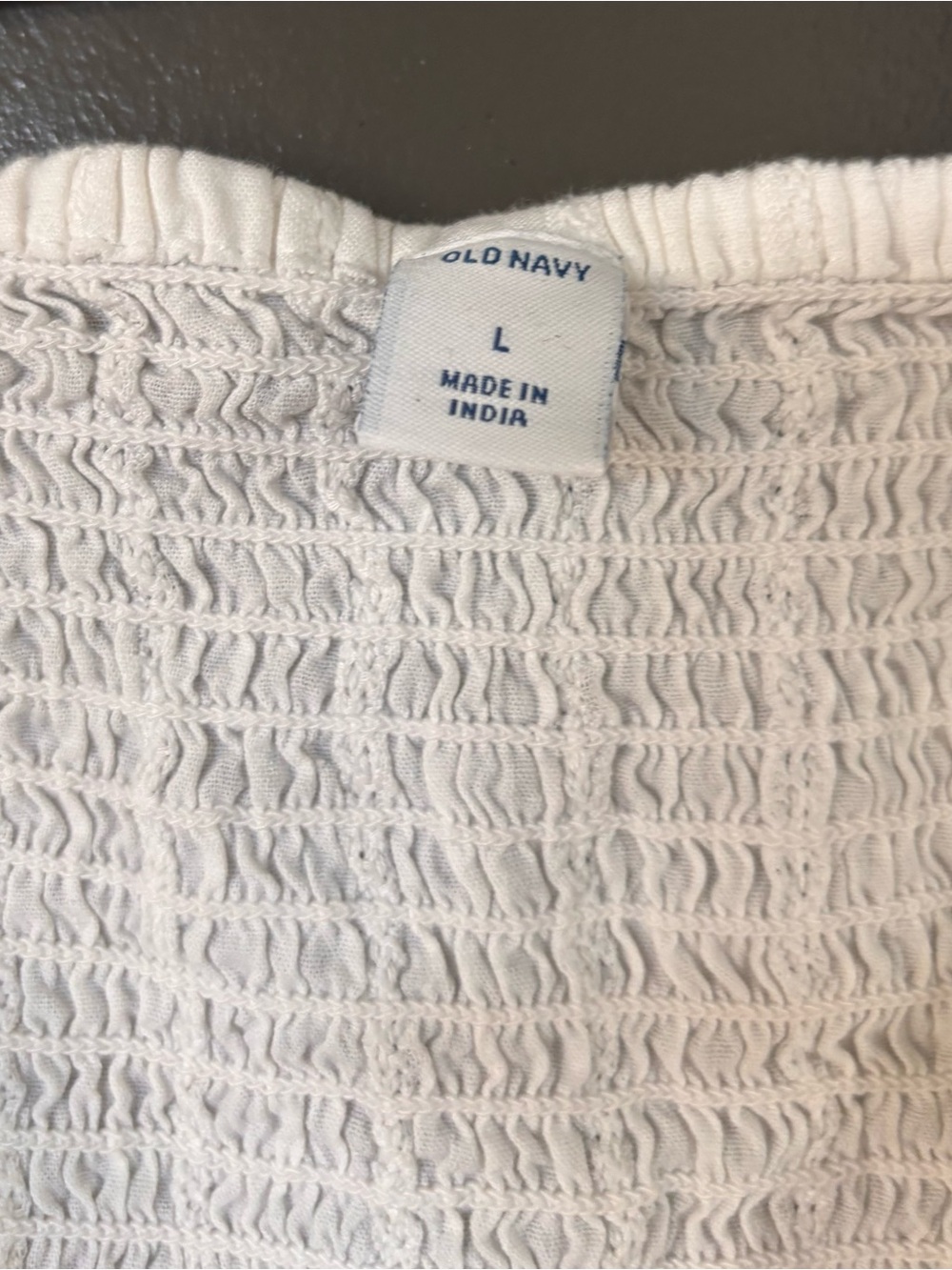Old Navy Cream Wrap Peasant Blouse - Picture 3 of 5